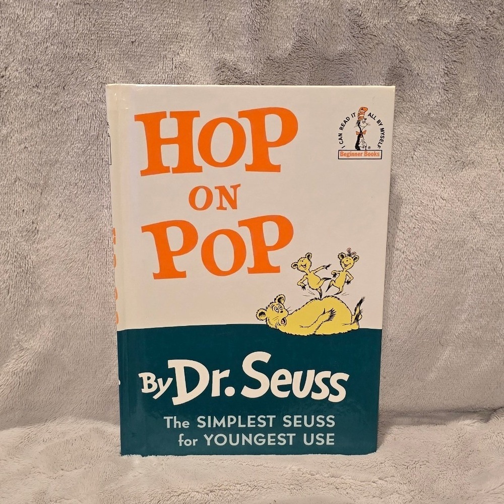 Dr. Seuss Hop on Pop Hardcover Book Grolier Book Club Edition 1963 Phonics